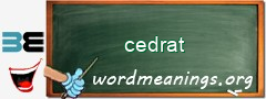 WordMeaning blackboard for cedrat